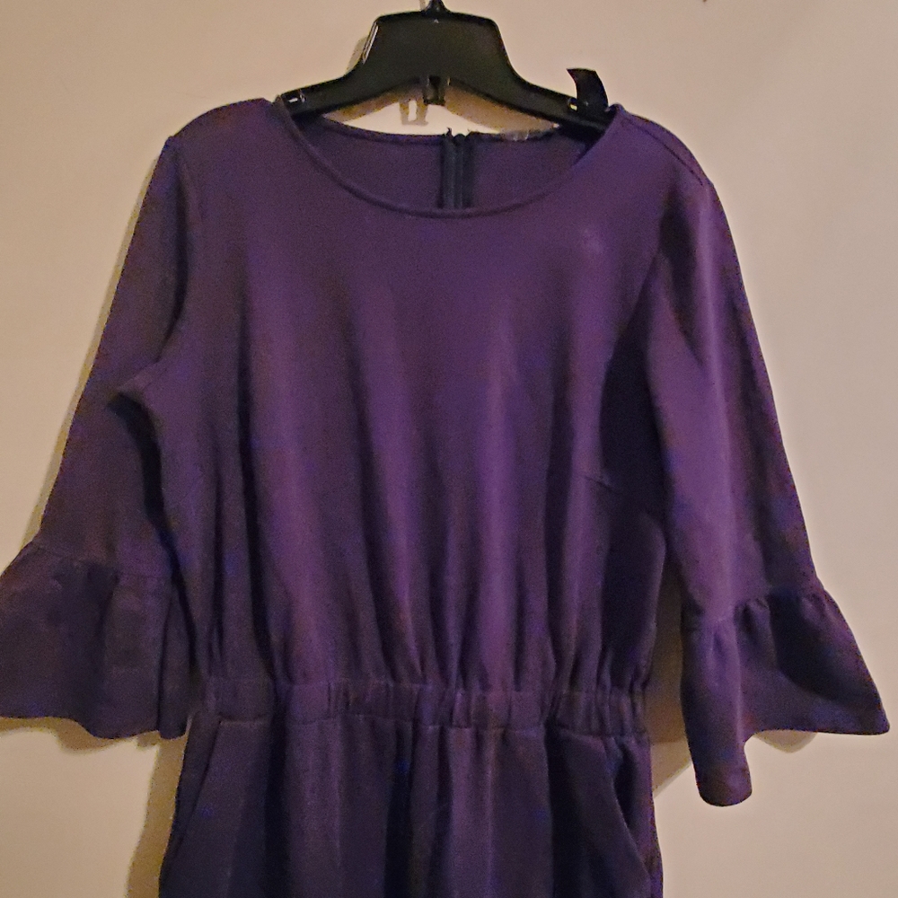 Navy ruffle sleeve jumper - Picture 4 of 4